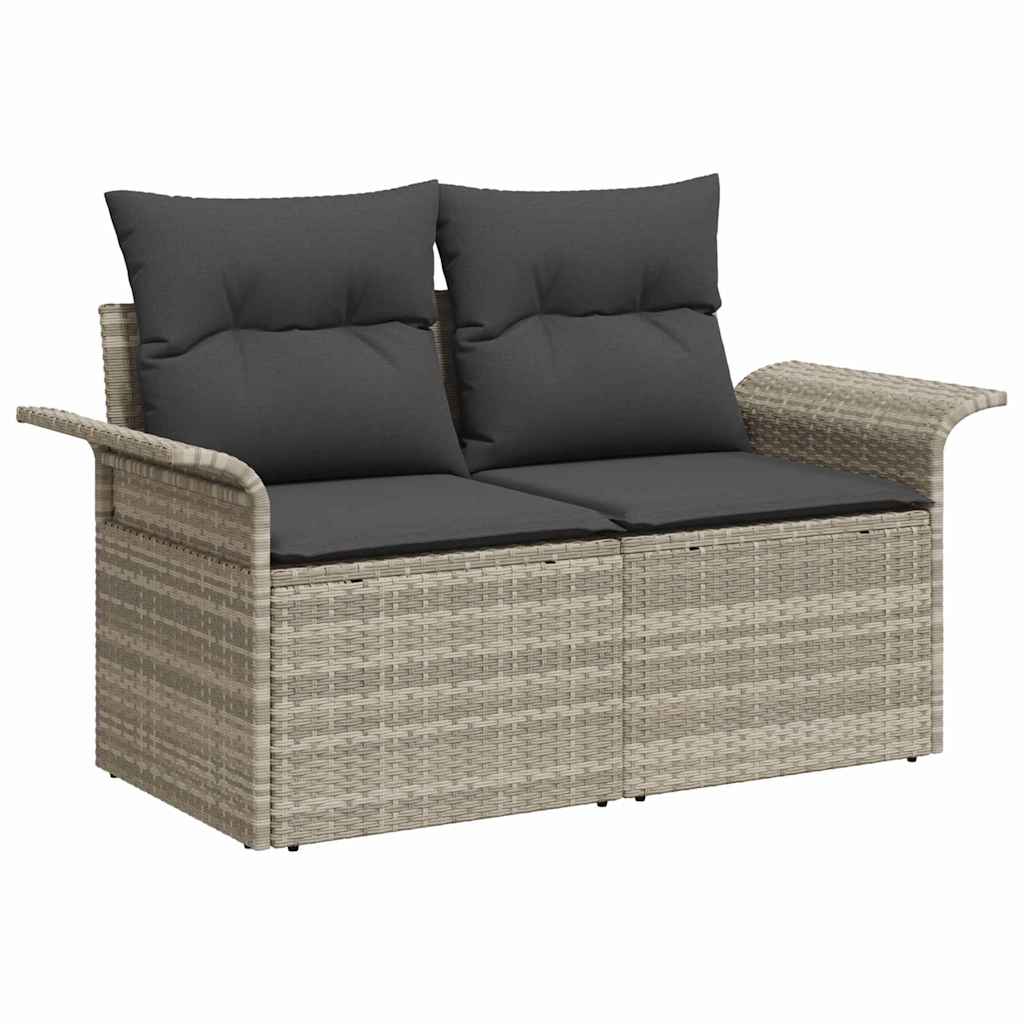 Set Divano da Giardino 8 pcs Grigio chiaro e grigio scuro