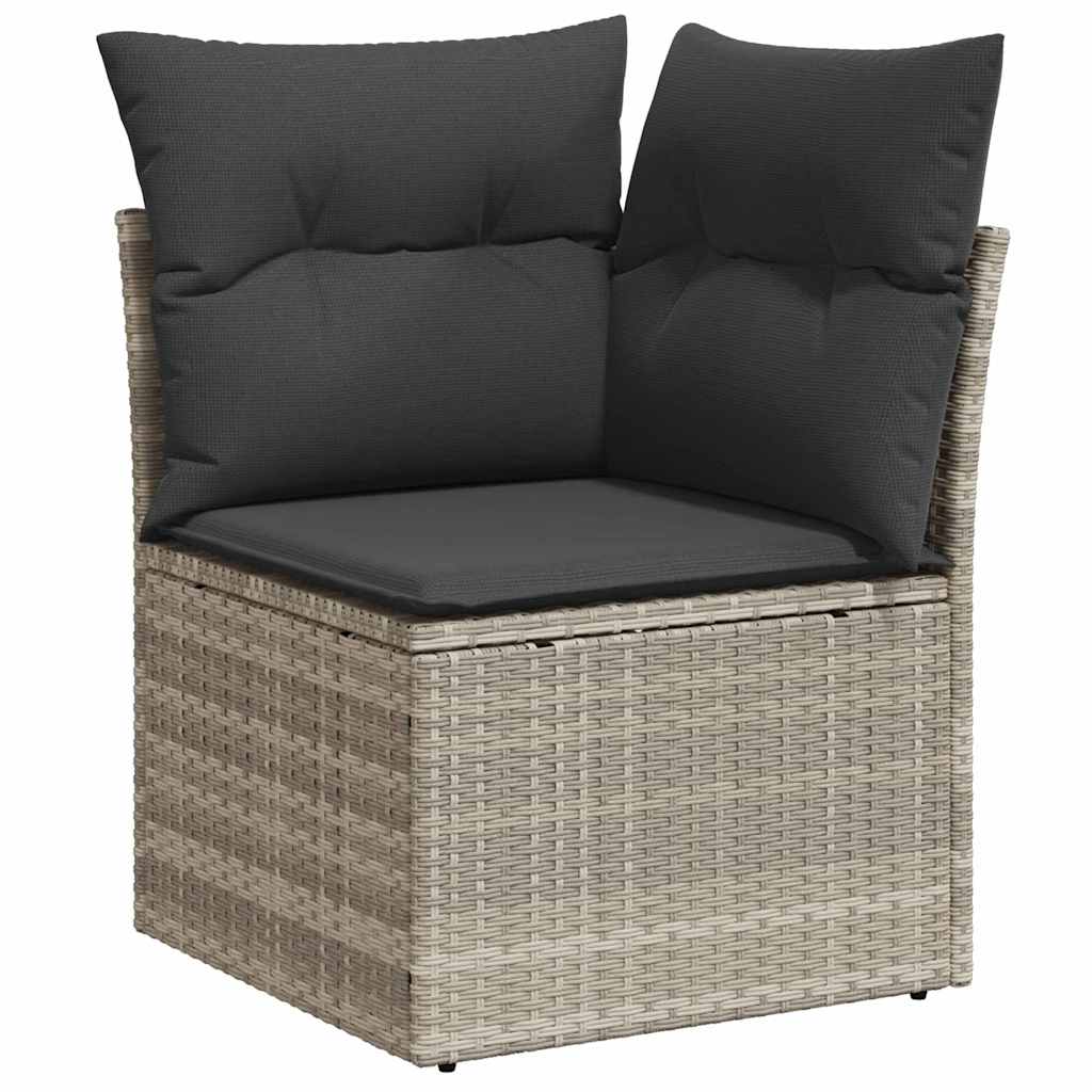 Set Divano da Giardino 8 pcs Grigio chiaro e grigio scuro