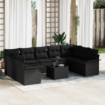Set Divano da Giardino 10 pcs Beige polyrattan