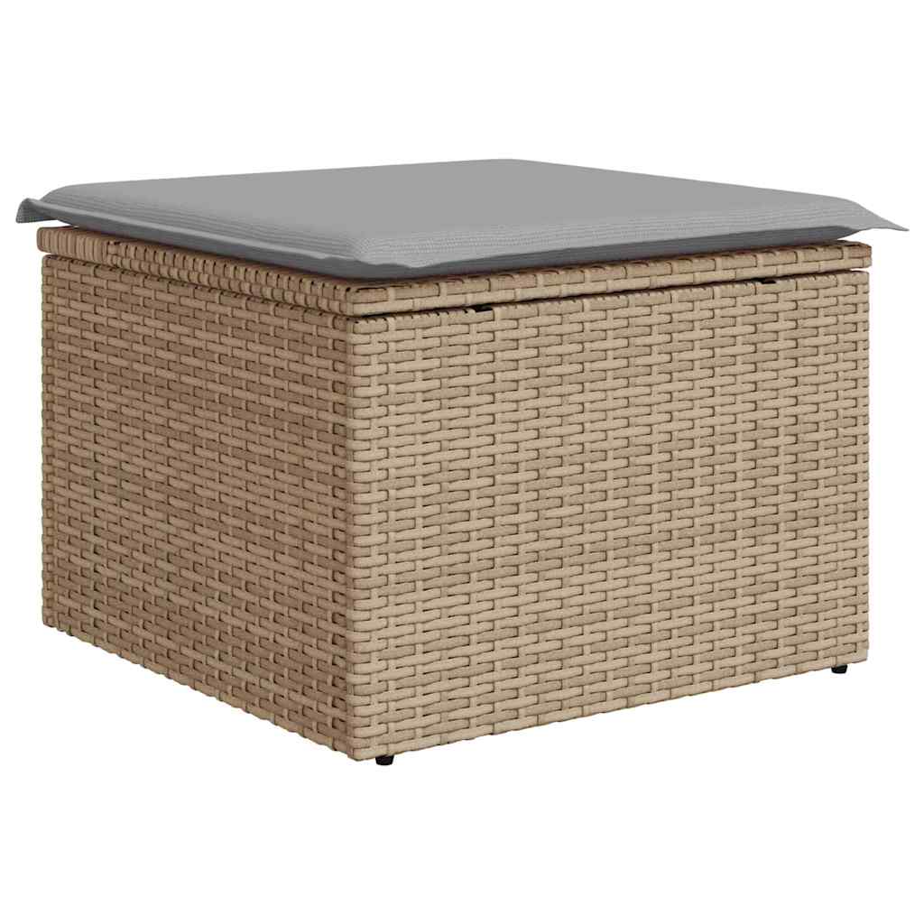 Set da Pranzo per Giardino 6 pcs Beige e Grigio Chiaro