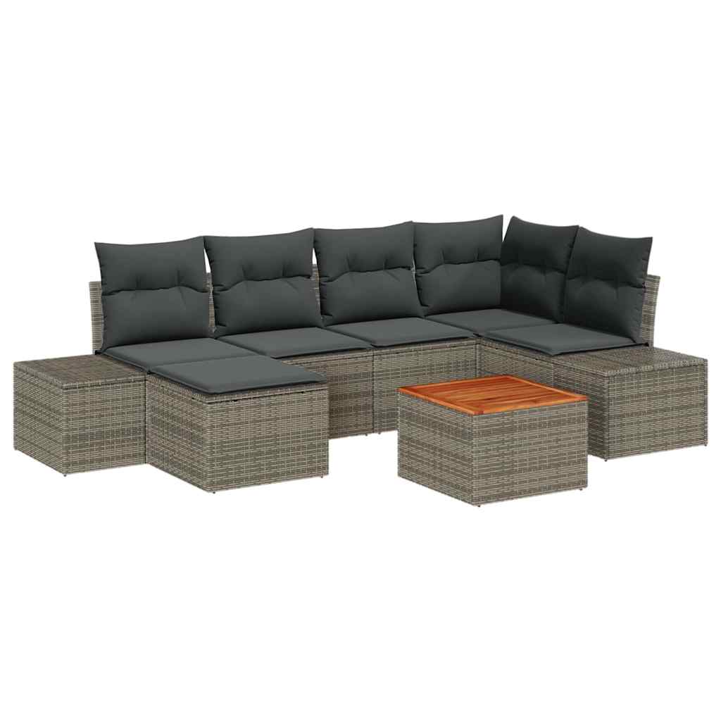 Set Divano da Giardino 7 pcs Grigio