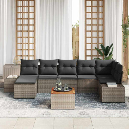 Set Divano da Giardino 8 pcs Grigio