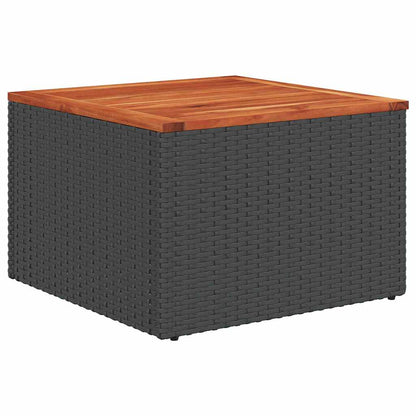 Set Divano da Giardino 9 pcs Nero e bianco