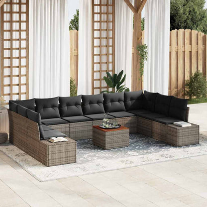 Set Divano da Giardino 11 pcs Grigio