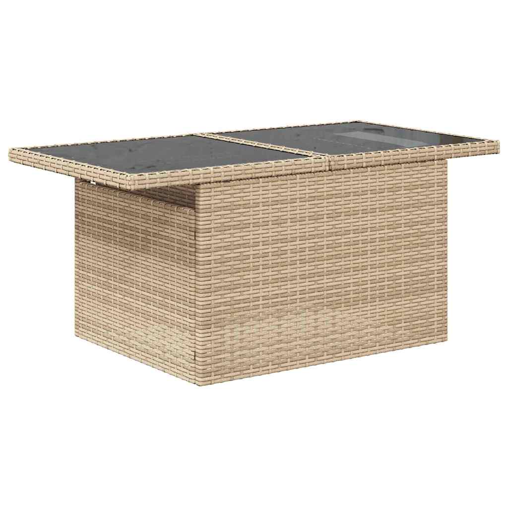 Set Divano da Giardino 5 pcs Beige Rattan in Polipropilene