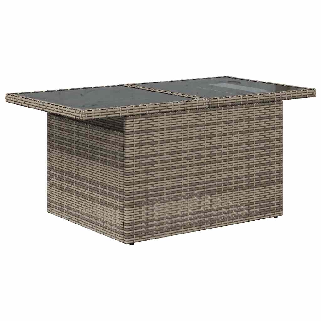 Set Divano da Giardino 10 pcs Grigio Rattan in Polipropilene