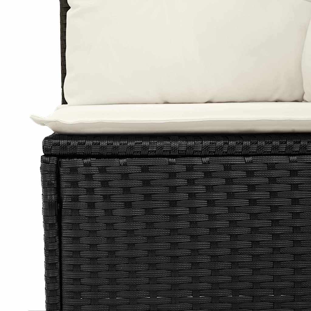 Set Divano da Giardino 11 pcs Nero Rattan in Polipropilene