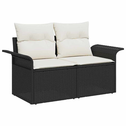 Set Divano da Giardino 11 pcs Nero Rattan in Polipropilene