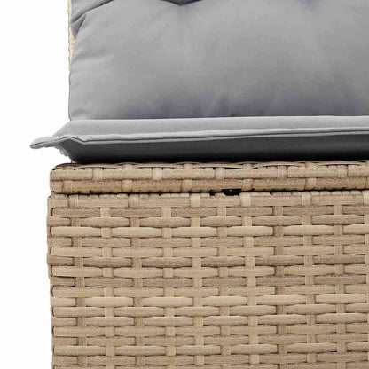 Set Divano da Giardino 6 pcs Beige Poly Rattan