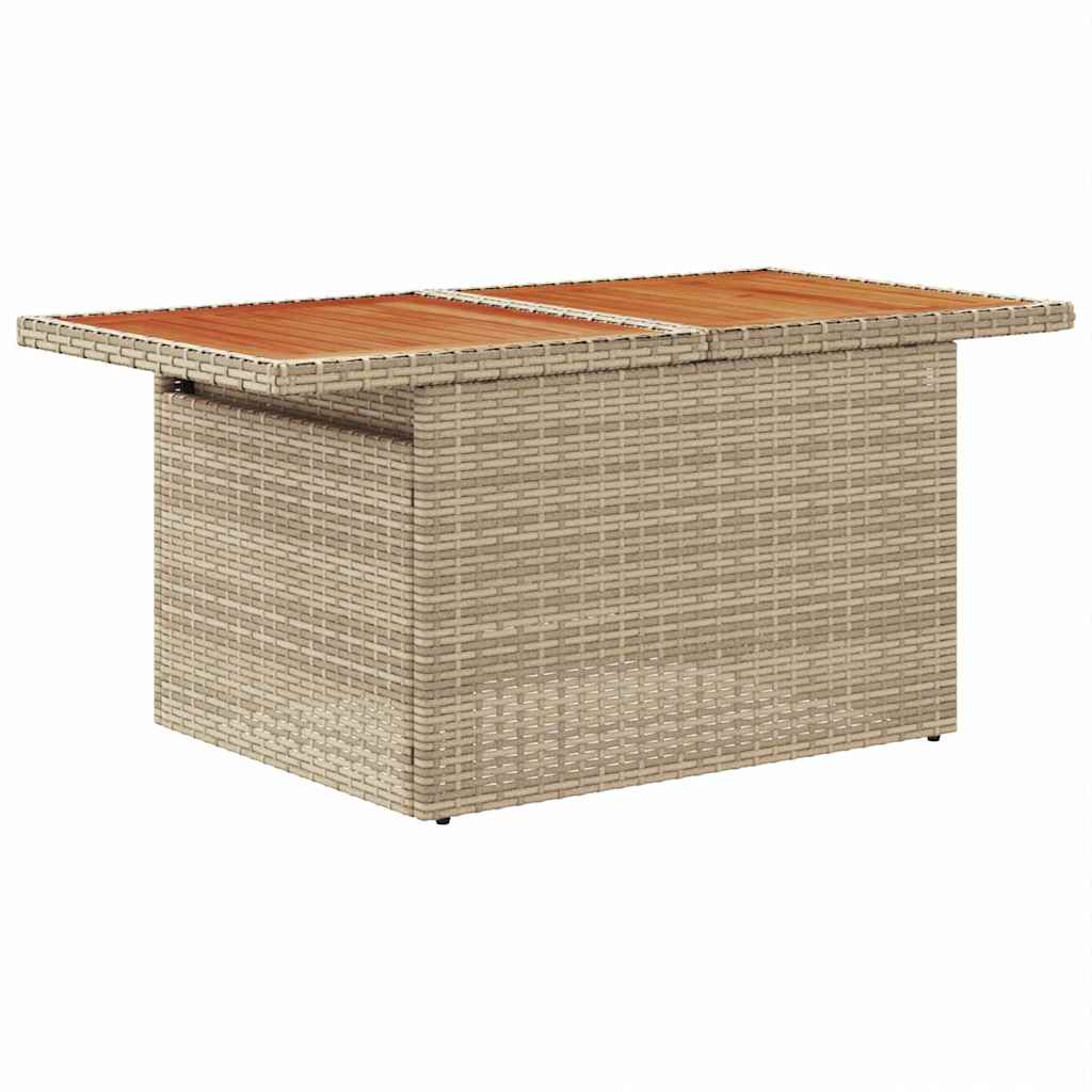 Set Divano da Giardino 8 pcs Beige Poly Rattan