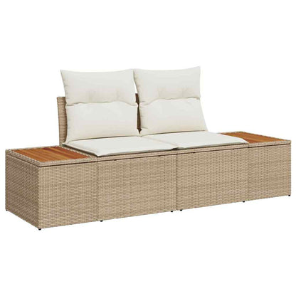 Set Divano da Giardino 8 pcs Beige Poly Rattan