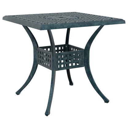 Set da Pranzo per Giardino 3 pcs Verde Alluminio