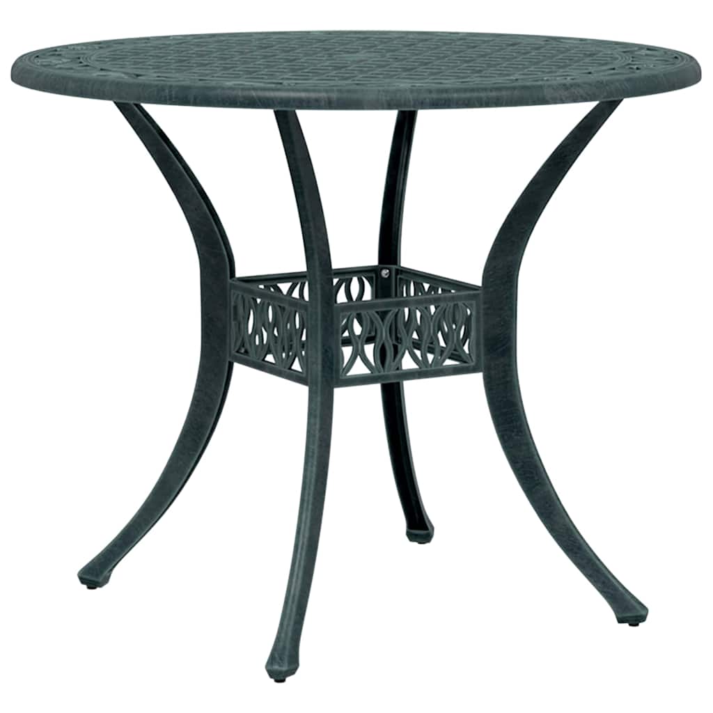 Set da Pranzo per Giardino 3 pcs Verde Alluminio