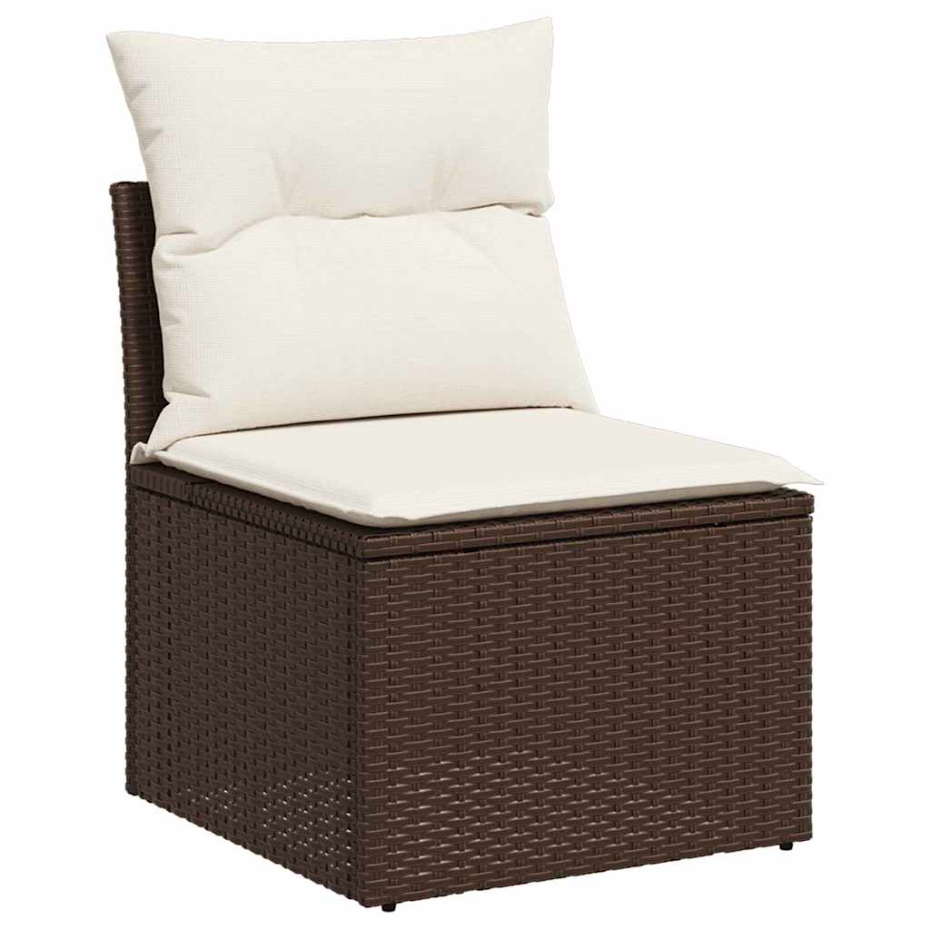 Set Divano da Giardino con cuscino 7 pcs Poly Rattan