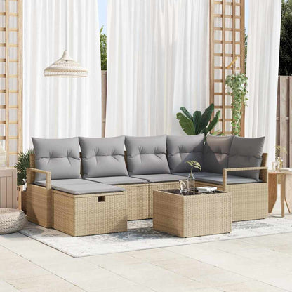 Set Divano da Giardino con cuscino con archiviazione polyrattan