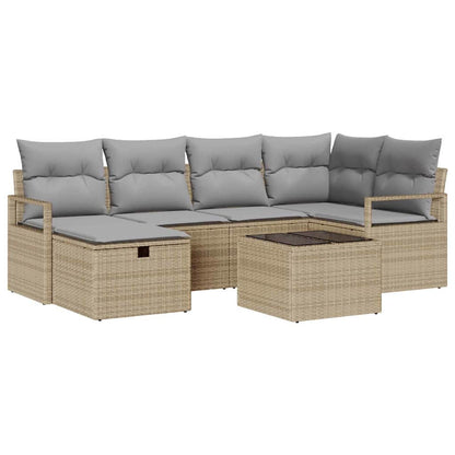 Set Divano da Giardino con cuscino con archiviazione polyrattan
