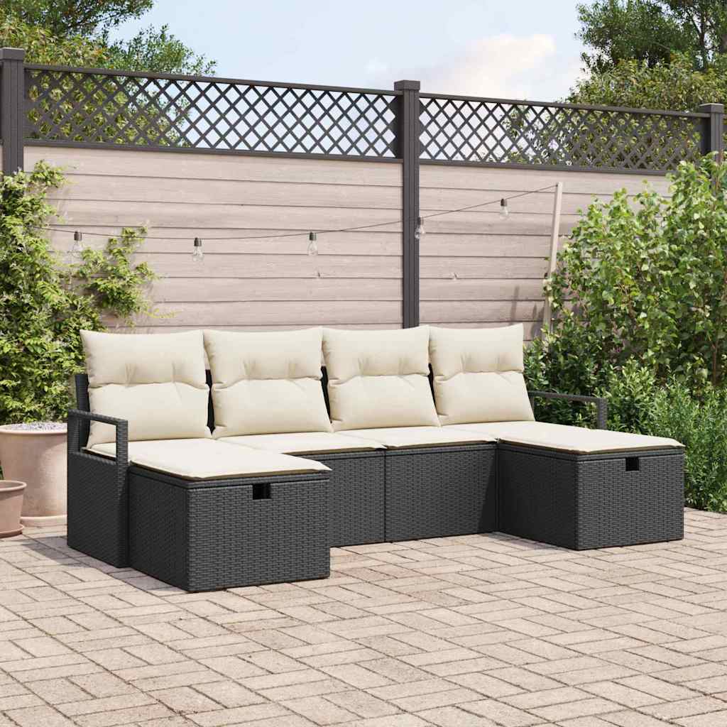 Set di divani con cuscino 5 pcs polyrattan