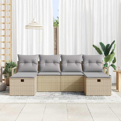 Set di divani con cuscino 5 pcs polyrattan