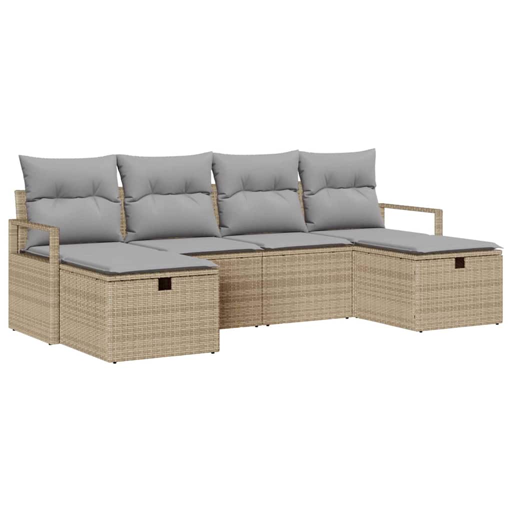 Set di divani con cuscino 5 pcs polyrattan