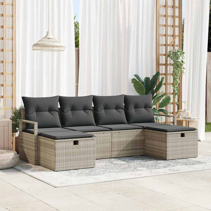 Set di divani con cuscino 5 pcs polyrattan