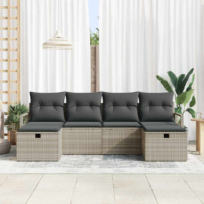 Set di divani con cuscino 5 pcs polyrattan