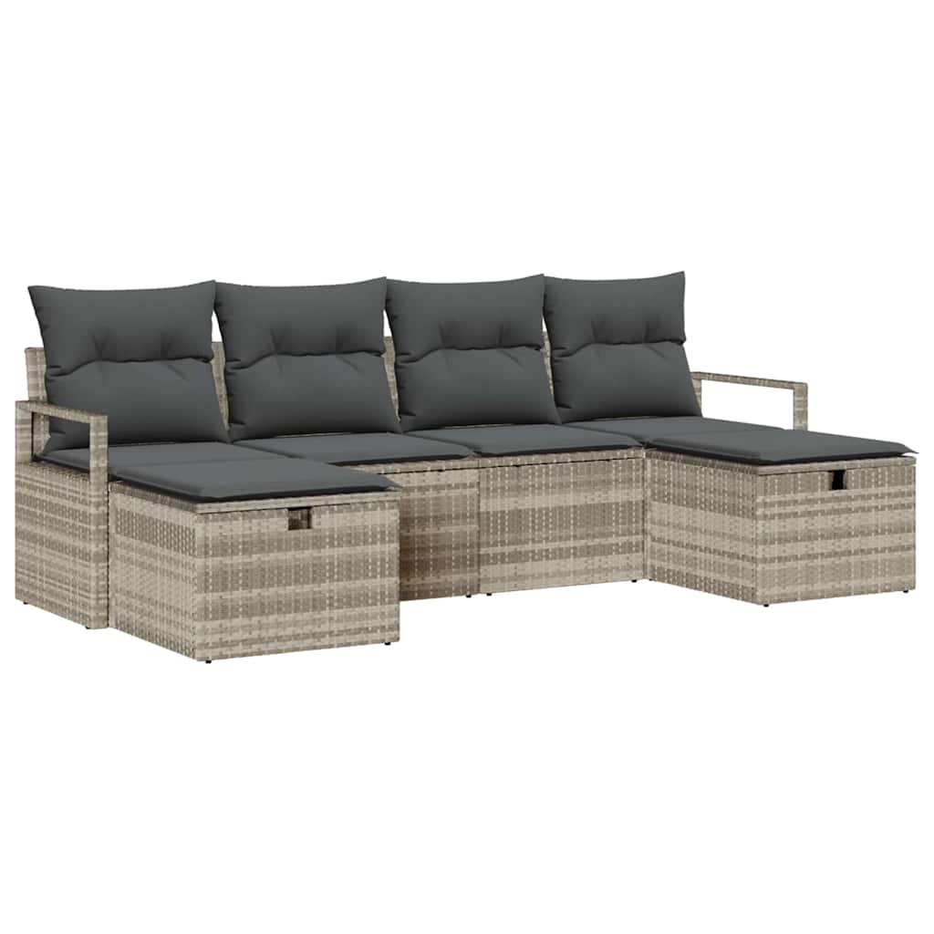 Set di divani con cuscino 5 pcs polyrattan