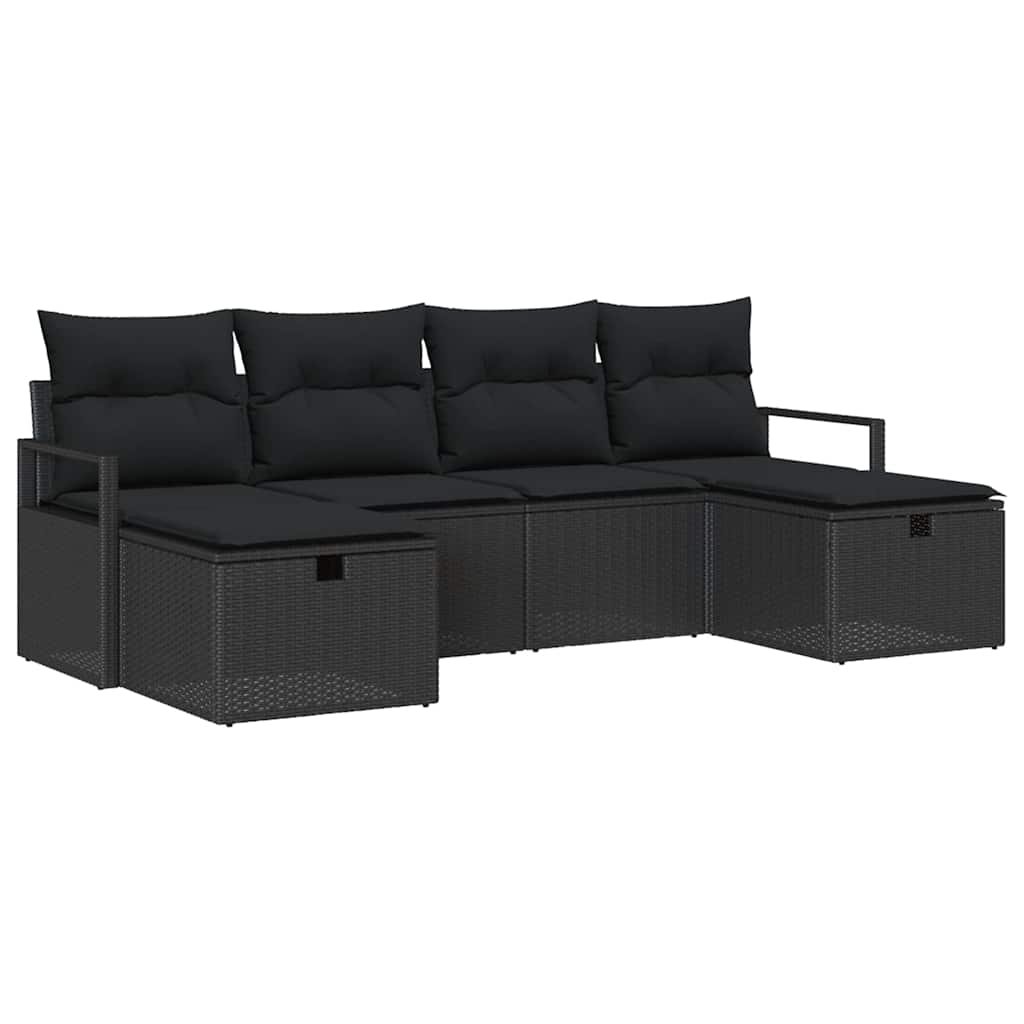 Set di divani con cuscino 5 pcs polyrattan