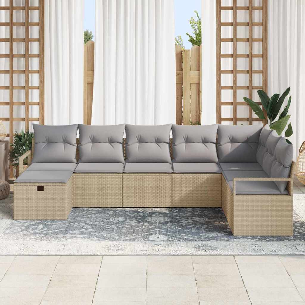 Set di divani con cuscino 6 pcs polyrattan