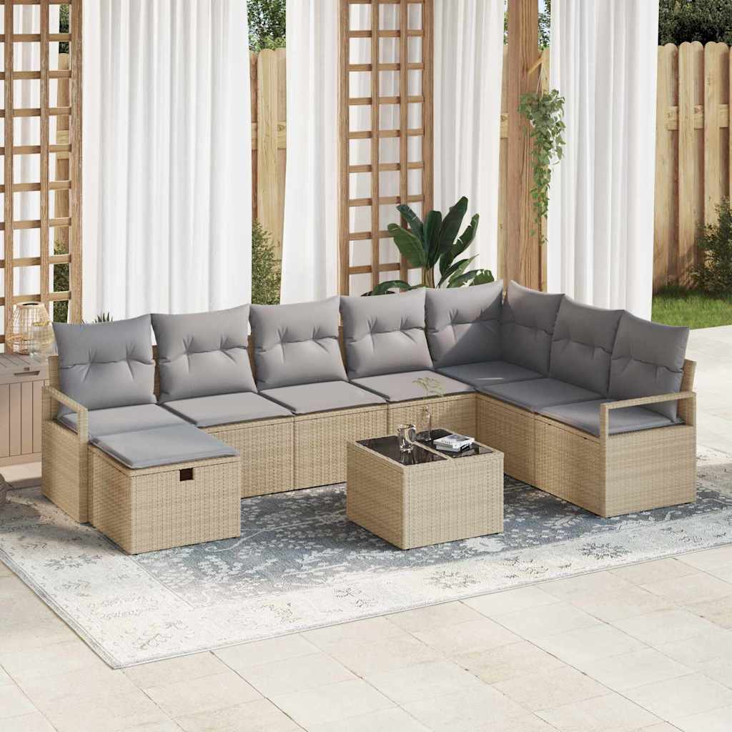 Set di divani con cuscino 5 pcs polyrattan