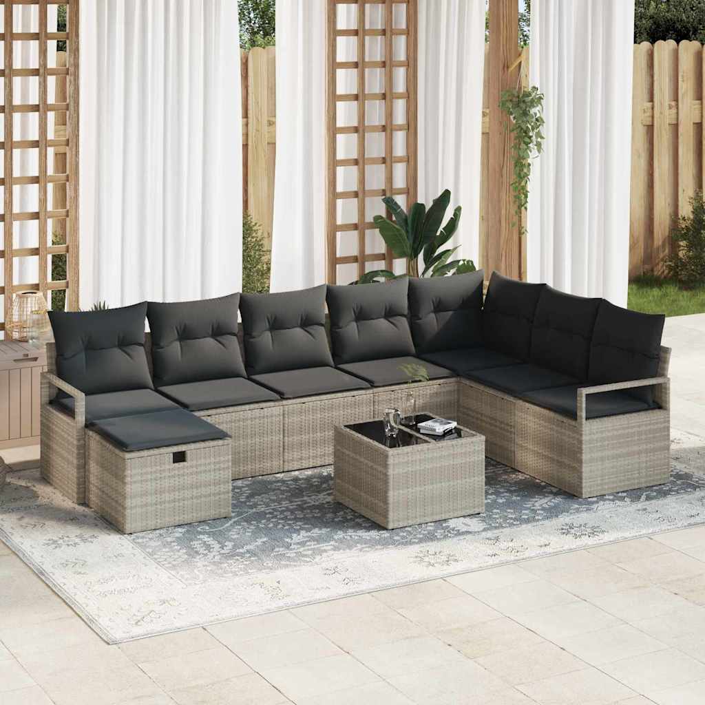 Set di divani con cuscino 5 pcs polyrattan