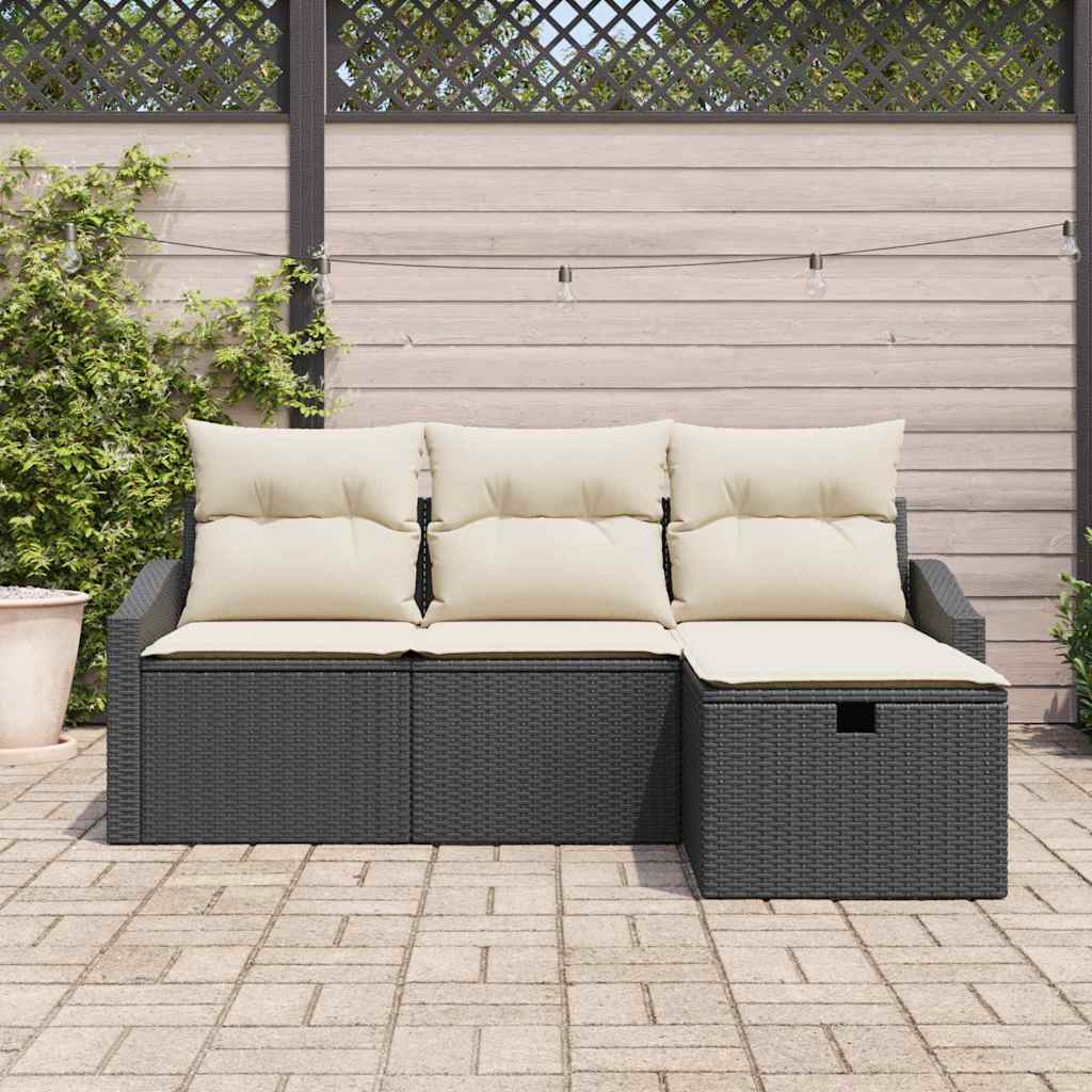 Set di divani con cuscino 4 pcs polyrattan