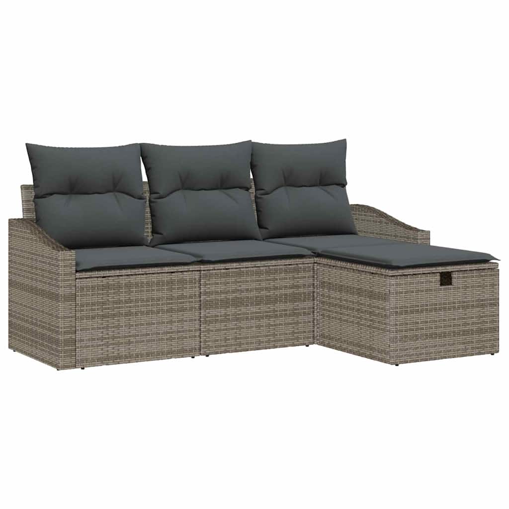 Set di divani con cuscino 4 pcs polyrattan
