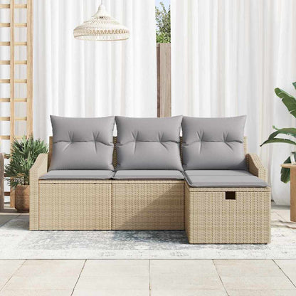 Set di divani con cuscino 4 pcs polyrattan
