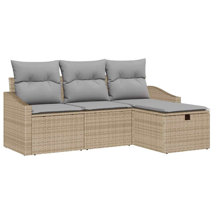 Set di divani con cuscino 4 pcs polyrattan