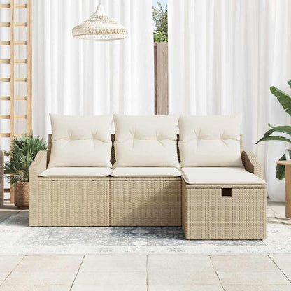 Set di divani con cuscino 4 pcs polyrattan