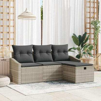 Set di divani con cuscino 4 pcs polyrattan