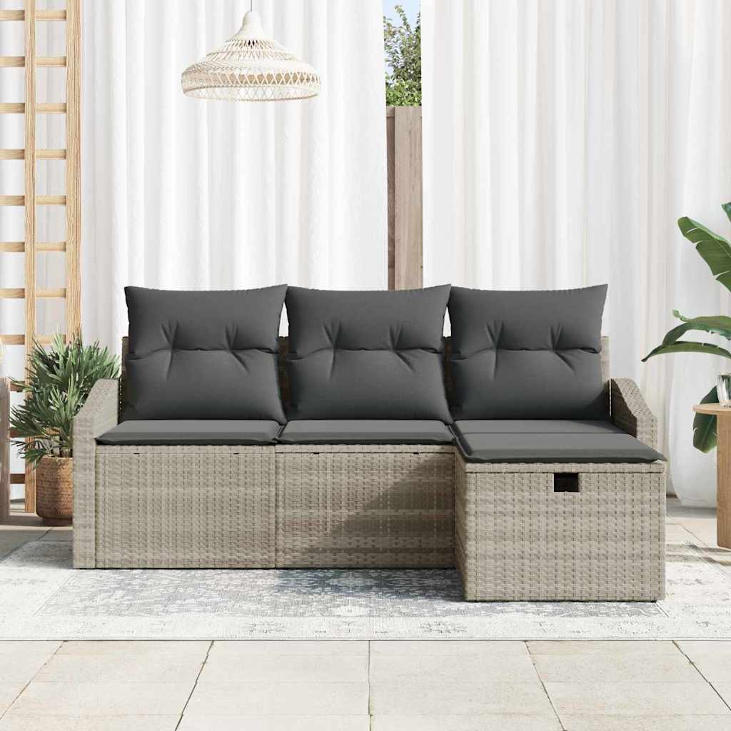 Set di divani con cuscino 4 pcs polyrattan