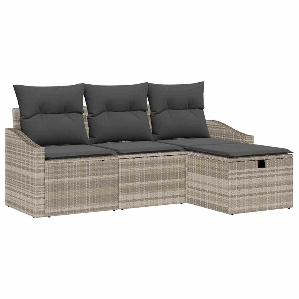 Set di divani con cuscino 4 pcs polyrattan