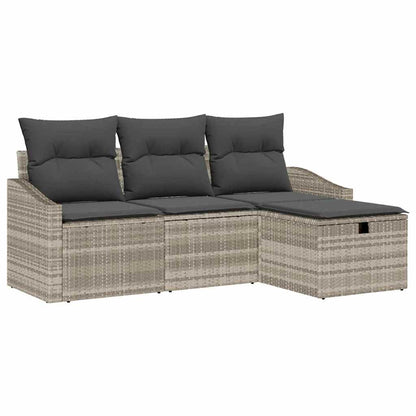 Set di divani con cuscino 4 pcs polyrattan