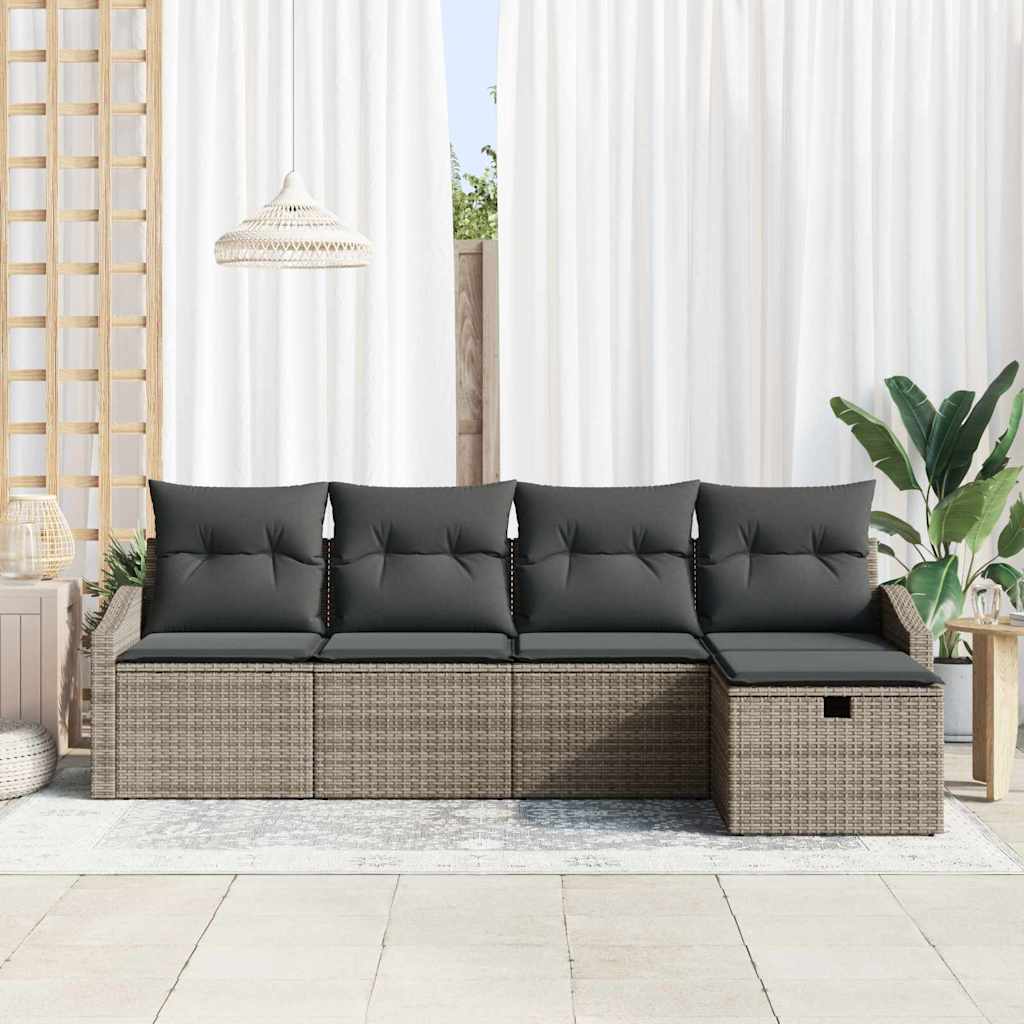 Set di divani con cuscino 6 pcs polyrattan