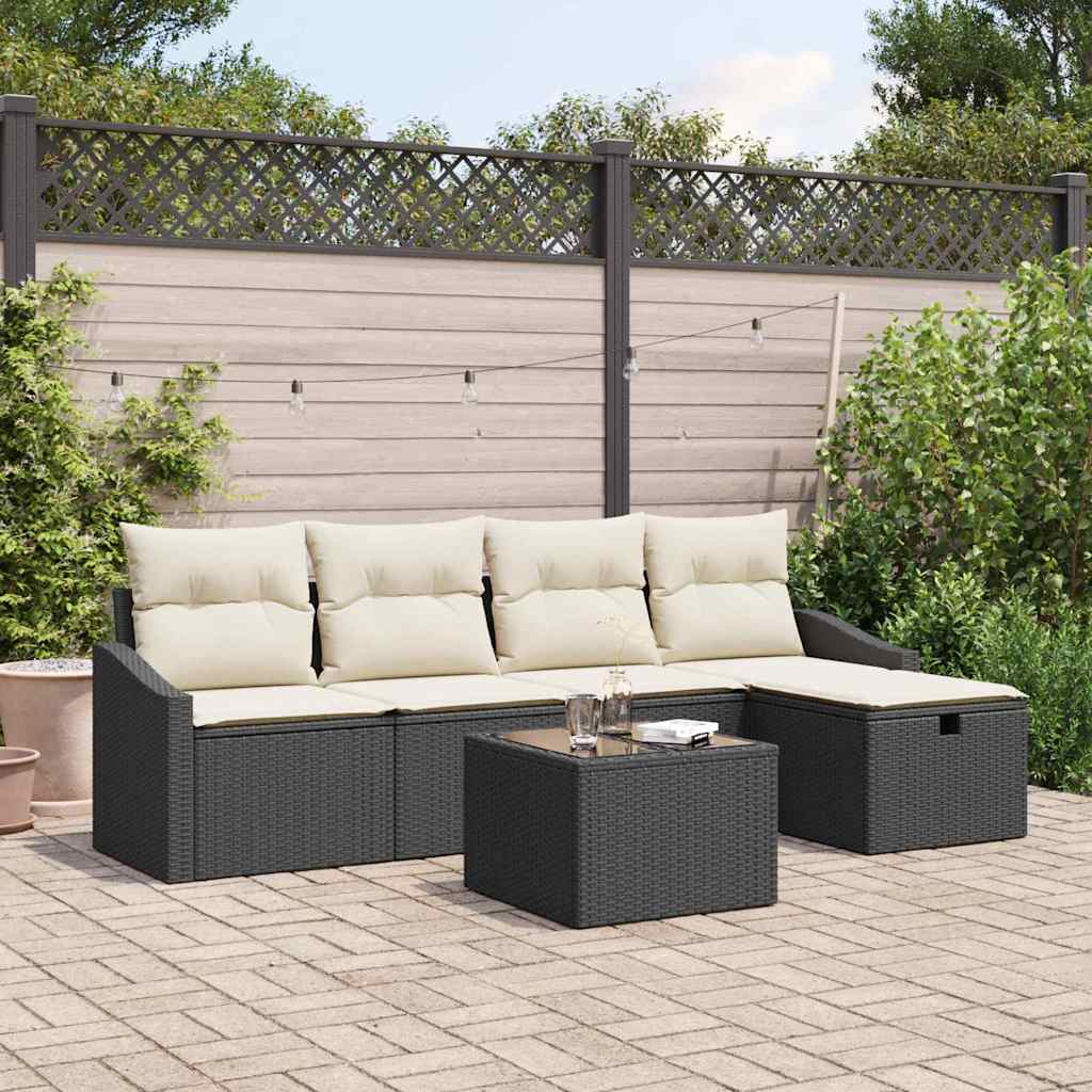 Set di divani con cuscino 5 pcs polyrattan