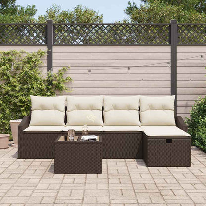 Set di divani con cuscino 6 pcs polyrattan