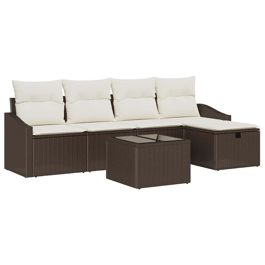Set di divani con cuscino 6 pcs polyrattan