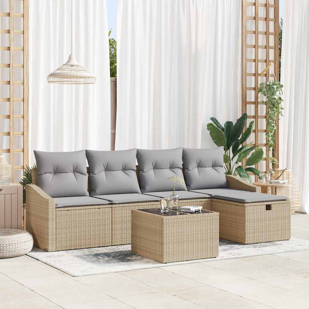 Set di divani con cuscino 5 pcs polyrattan