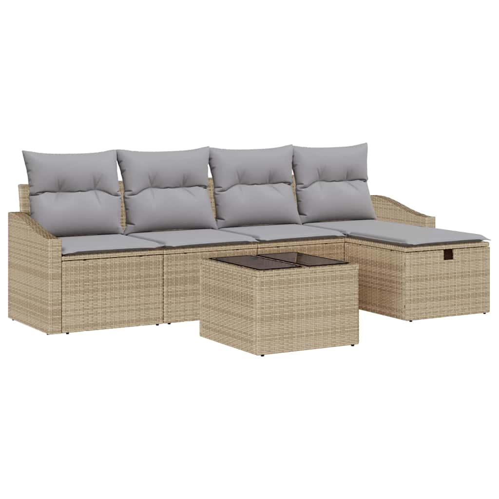 Set di divani con cuscino 5 pcs polyrattan