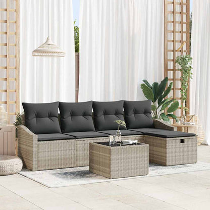 Set di divani con cuscino 6 pcs polyrattan