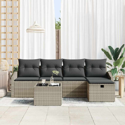 Set di divani con cuscino 6 pcs polyrattan
