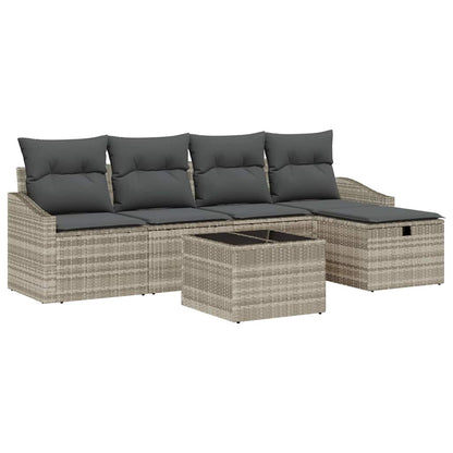 Set di divani con cuscino 6 pcs polyrattan