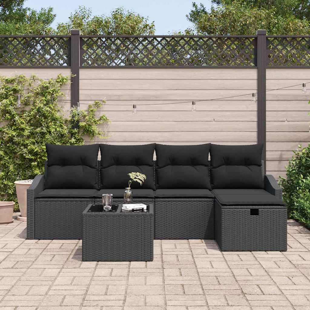 Set di divani con cuscino 6 pcs polyrattan