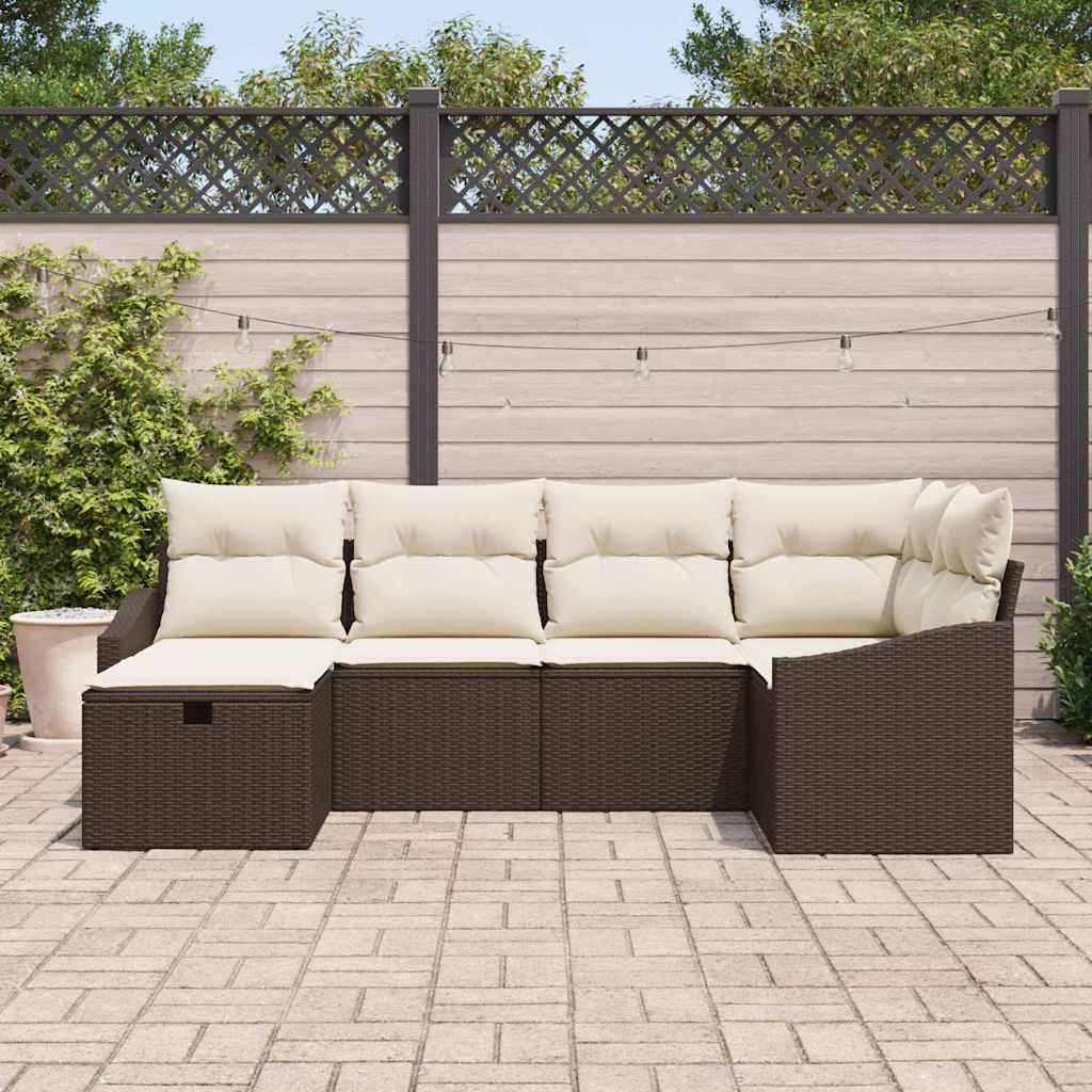 Set di divani con cuscino 6 pcs polyrattan
